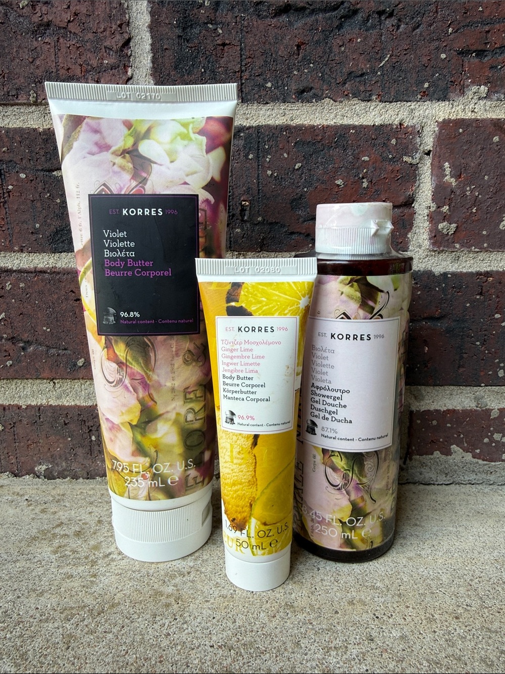 Korres Violet Body Butter and Shower Gel